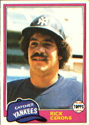 1981 Topps Baseball Cards      335     Rick Cerone